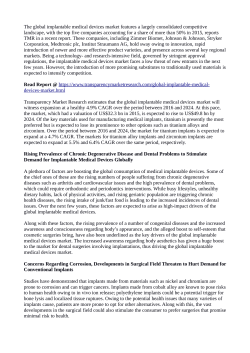 Implantable Medical Devices Market To Grow at a CAGR of 4.9% By 2024 