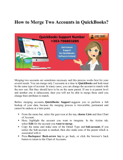 How to Merge Two Accounts in QuickBooks