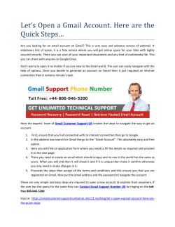 Lets Open a Gmail Account. Here are the Quick Steps