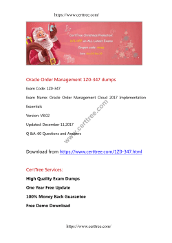 Oracle Order Management 1Z0-347 dumps