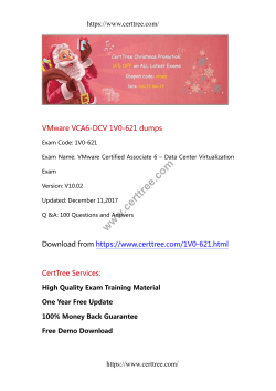 VMware VCA6-DCV 1V0-621 dumps