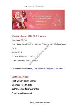 Windows Server 2016 70-740 dumps