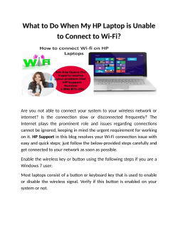 What to Do When My HP Laptop is Unable to Connect to Wi-Fi?