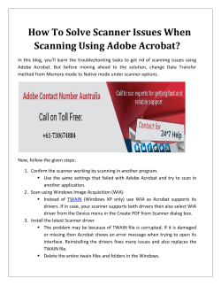 How To Solve Scanner Issues When Scanning Using Adobe Acrobat