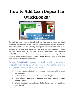 How to Add Cash Deposit in QuickBooks?