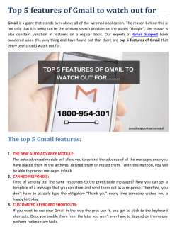 Top 5 features of Gmail to watch out for