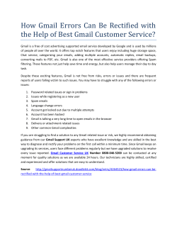 How Gmail Errors Can Be Rectified with the Help of Best Gmail Customer Service