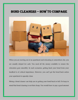 Bond Cleaners  How to Compare