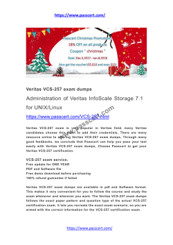 Veritas VCS-257 exam dumps