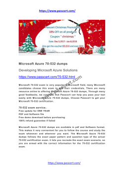 Microsoft Azure 70-532 dumps