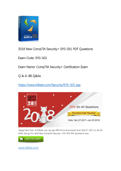 CompTIA Security+ SY0-501 Practice Exam
