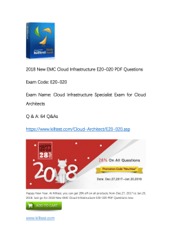 EMC Cloud Infrastructure E20-020 Practice Exam
