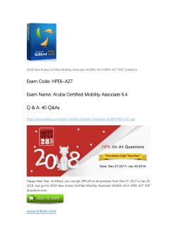 HP Aruba Certified Mobility Associate (ACMA) V6.4 HPE6-A27 Practice Exam