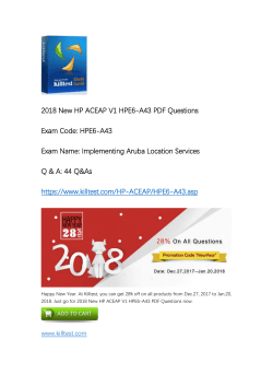 HP Aruba Certified Engagement and Analytics Professional (ACEAP) V1 HPE6-A43 Practice Exam