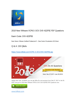 VMware VCP6.5-DCV 2V0-622PSE Practice Exam