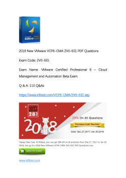 VMware VCP6-CMA 2V0-631 Practice Exam