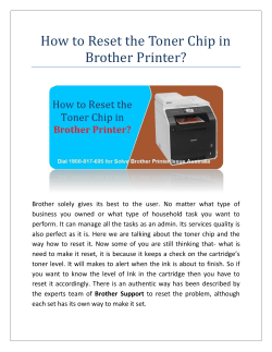 How to Reset the Toner Chip in Brother Printer