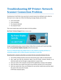 Troubleshooting HP Printer: Network Scanner Connection Problem