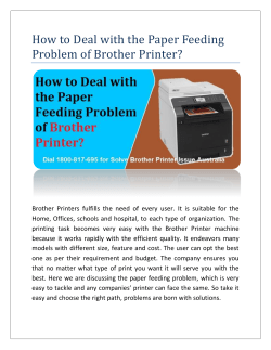 How to Deal with the Paper Feeding Problem of Brother Printer