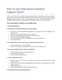How to join with Gmail Customer Support Team