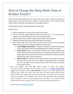How To Change The Sleep Mode Time Of Brother Printer