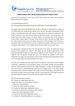 Global Indium Zinc Oxide Market Research Report 2018