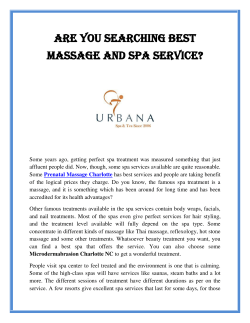 Are You Searching Best Massage and Spa Service