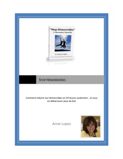 Anne Lopez Stop Hémorroïdes Livre PDF Télécharger