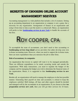 Benefits of choosing online account management services