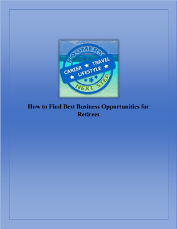 How to find best business opportunities for retirees