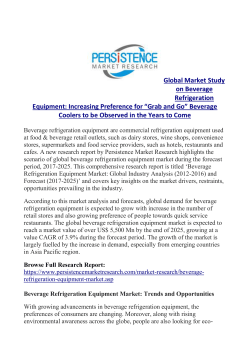 Beverage Refrigeration Equipment Market to Cross US$ 5,500 Mn by 2025