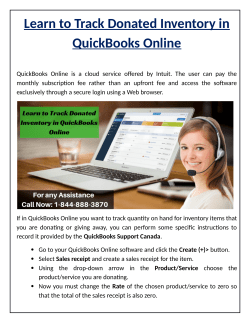 Learn to Track Donated Inventory in QuickBooks Online