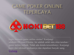 Game poker online tepercaya