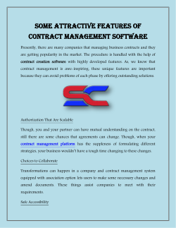 Some Attractive Features of Contract Management Software