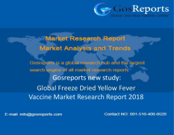 Global Freeze Dried Yellow Fever Vaccine Market Research Report 2018