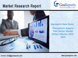 Piezoelectric Angular Rate Sensor Market Global Industry, 2013-2022