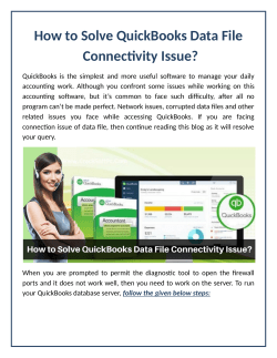 How to Solve QuickBooks Data File Connectivity Issue?