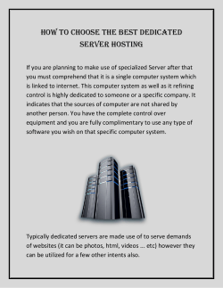 How to Choose The Best Dedicated Server Hosting