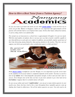 How to Hire a Best Tutor from a Tuition Agency