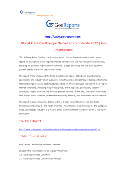 Global Pulse Oscilloscope Market size worldwide 2022 Gos International