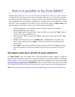 How is it possible to fax from Adobe