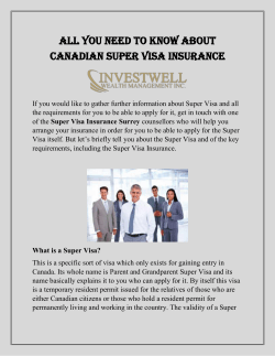 All you need to know about Canadian Super Visa insurance