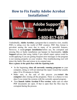 How to Fix Faulty Adobe Acrobat Installation? 