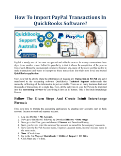 How To Import PayPal Transactions In QuickBooks Software?