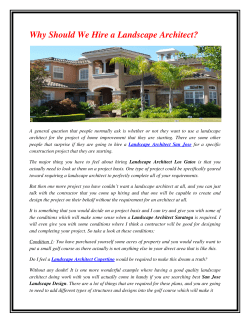 Why Should We Hire a Landscape Architect