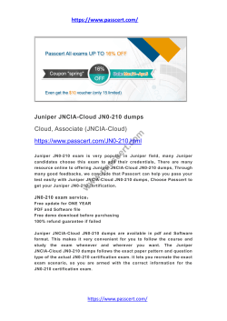 Juniper JNCIA-Cloud JN0-210 dumps