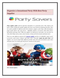 Organize a Sensational Party With Best Party Supplies