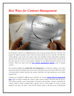 Best Ways for Contract Management