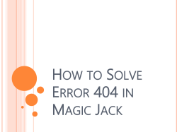 How to Solve Error 404 in Magic Jack