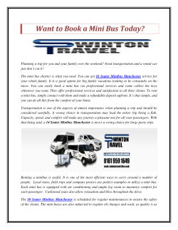 Want to Book a Mini Bus Today